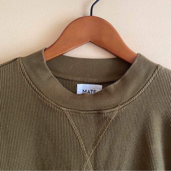 Mate The Label Woman Size L Long Sleeve Cropped Crew Neck Thermal Shirt Organic - Picture 4 of 14
